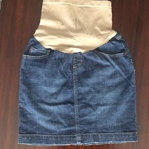 Motherhood Maternity Indigo Blue Denim Skirt